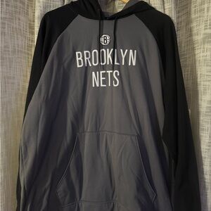 Brooklyn Nets Black and Gray Hoodie